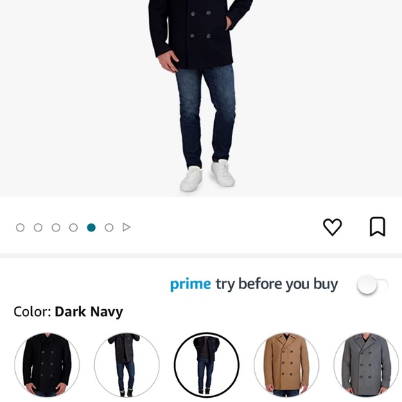 Nautica Men’s Classic Double Breasted Peacoat, Brand New COLOR:DARK NAVY - Picture 6 of 8